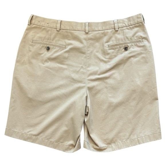 Brooks Brothers 9” Classic Chino Flat Front Shorts 100% Cotton Khaki Tan Mens 38 - Picture 4 of 5